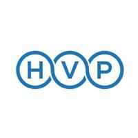 création de logo de lettre hvp sur fond blanc. concept de logo de lettre initiales créatives hvp. conception de lettre hvp. vecteur