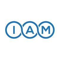 création de logo de lettre iam sur fond blanc. concept de logo de lettre initiales créatives iam. conception de lettre iam. vecteur