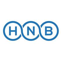 création de logo de lettre hnb sur fond blanc. concept de logo de lettre initiales créatives hnb. conception de lettre hnb. vecteur