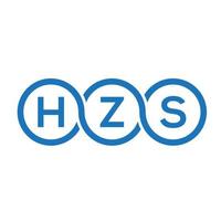 création de logo de lettre hzs sur fond blanc. concept de logo de lettre initiales créatives hzs. conception de lettre hzs. vecteur