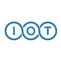 création de logo de lettre iot sur fond blanc. concept de logo de lettre initiales créatives iot. conception de lettre iot. vecteur