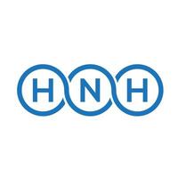 création de logo de lettre hnh sur fond blanc. concept de logo de lettre initiales créatives hnh. conception de lettre hnh. vecteur