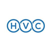 création de logo de lettre hvc sur fond blanc. hvc creative initiales lettre logo concept. conception de lettre hvc. vecteur