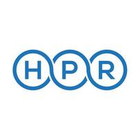 création de logo de lettre hpr sur fond blanc. concept de logo de lettre initiales créatives hpr. conception de lettre hpr. vecteur