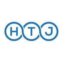 création de logo de lettre htj sur fond blanc. concept de logo de lettre initiales créatives htj. conception de lettre htj. vecteur