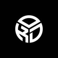 création de logo de lettre okd sur fond noir. concept de logo de lettre initiales créatives okd. conception de lettre okd. vecteur