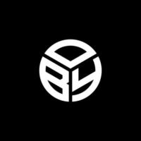 création de logo de lettre oby sur fond noir. oby concept de logo de lettre initiales créatives. conception de lettre oby. vecteur