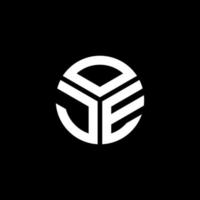 création de logo de lettre oje sur fond noir. concept de logo de lettre initiales créatives oje. conception de lettre oje. vecteur