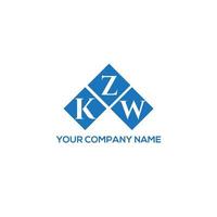 création de logo de lettre kzw sur fond blanc. kzw concept de logo de lettre initiales créatives. conception de lettre kzw. vecteur