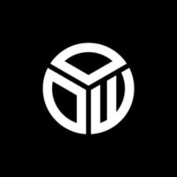création de logo de lettre oow sur fond noir. oow creative initiales lettre logo concept. oow conception de lettre. vecteur