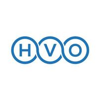 création de logo de lettre hvo sur fond blanc. concept de logo de lettre initiales créatives hvo. conception de lettre hvo. vecteur