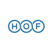 création de logo de lettre hof sur fond blanc. concept de logo de lettre initiales créatives hof. conception de lettre hof. vecteur