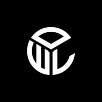 création de logo de lettre de hibou sur fond noir. concept de logo de lettre initiales créatives hibou. conception de lettre de hibou. vecteur