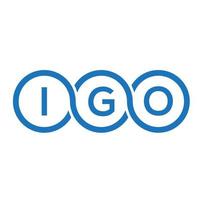 création de logo de lettre igo sur fond blanc. concept de logo de lettre initiales créatives igo. conception de lettre igo. vecteur