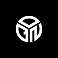 création de logo de lettre oqn sur fond noir. concept de logo de lettre initiales créatives oqn. conception de lettre oqn. vecteur