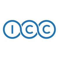 création de logo de lettre icc sur fond blanc. concept de logo de lettre initiales créatives icc. conception de lettre icc. vecteur