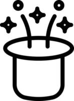 illustration vectorielle magique de chapeau sur fond. symboles de qualité premium. icônes vectorielles pour le concept et la conception graphique. vecteur