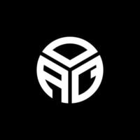 création de logo de lettre oaq sur fond noir. concept de logo de lettre initiales créatives oaq. conception de lettre oaq. vecteur