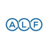 création de logo de lettre alf sur fond blanc. concept de logo de lettre initiales créatives alf. conception de lettre alf. vecteur