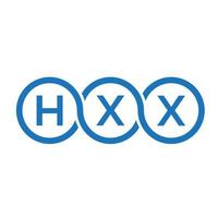 création de logo de lettre hxx sur fond blanc. hxx concept de logo de lettre initiales créatives. conception de lettre hxx. vecteur