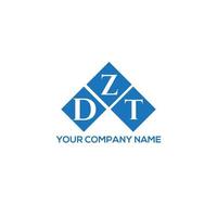 création de logo de lettre dzt sur fond blanc. concept de logo de lettre initiales créatives dzt. conception de lettre dzt. vecteur