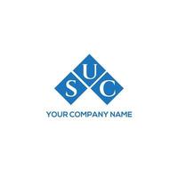 création de logo de lettre suc sur fond blanc. concept créatif de logo de lettre d'initiales de suc. conception de lettre suc. vecteur