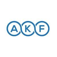 création de logo de lettre akf sur fond blanc. concept de logo de lettre initiales créatives akf. conception de lettre akf. vecteur