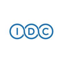 création de logo de lettre idc sur fond blanc. concept de logo de lettre initiales créatives idc. conception de lettre idc. vecteur