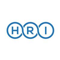 création de logo de lettre hri sur fond blanc. hri concept de logo de lettre initiales créatives. conception de lettre hri. vecteur