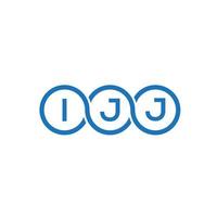 création de logo de lettre ijj sur fond blanc. concept de logo de lettre initiales créatives ijj. conception de lettre ijj. vecteur