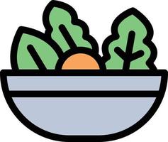 illustration vectorielle de bol à salade sur fond. symboles de qualité premium. icônes vectorielles pour le concept et la conception graphique. vecteur