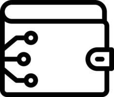 illustration vectorielle de portefeuille sur un fond. symboles de qualité premium. icônes vectorielles pour le concept et la conception graphique. vecteur