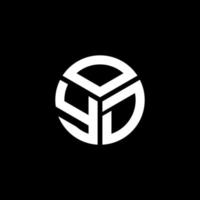 création de logo de lettre oyd sur fond noir. concept de logo de lettre initiales créatives oyd. conception de lettre oyd. vecteur
