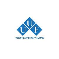 création de logo de lettre uuf sur fond blanc. concept de logo de lettre initiales créatives uuf. conception de lettre uuf. vecteur