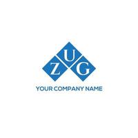création de logo de lettre zug sur fond blanc. concept de logo de lettre initiales créatives de zug. conception de lettre de zug. vecteur