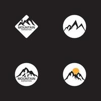 illustration de modèle de logo icône de montagne vecteur