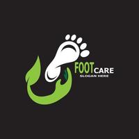 illustration vectorielle du logo de la santé des soins des pieds vecteur