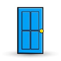icônes de portes de maison et de chambres à entrée fermée, illustration vectorielle réaliste isolée sur fond blanc vecteur