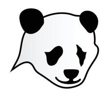panda sur fond blanc vecteur