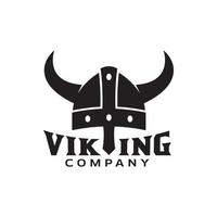 logo casque armure viking vecteur