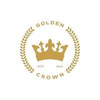 couronne impériale de reine ou de rois avec logo de couronne vecteur
