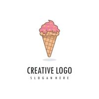 vecteur de logo de crème glacée