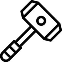 illustration vectorielle de marteau sur un fond. symboles de qualité premium. icônes vectorielles pour le concept et la conception graphique. vecteur