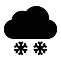 illustration vectorielle de flocon de neige nuageux sur fond.symboles de qualité premium.icônes vectorielles pour le concept et la conception graphique. vecteur