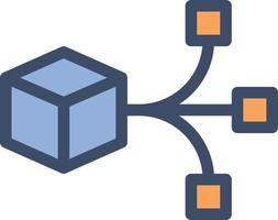 illustration vectorielle blockchain sur un background.symboles de qualité premium. icônes vectorielles pour le concept et la conception graphique. vecteur