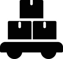 illustration vectorielle de boîtes de chariot sur un fond. symboles de qualité premium. icônes vectorielles pour le concept et la conception graphique. vecteur