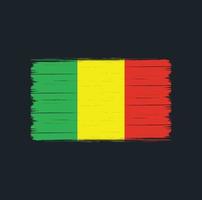 pinceau drapeau malien. drapeau national vecteur
