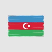 pinceau drapeau azerbaïdjanais. drapeau national vecteur