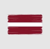 pinceau drapeau lettonie. drapeau national vecteur