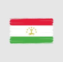 brosse de drapeau du tadjikistan. drapeau national vecteur